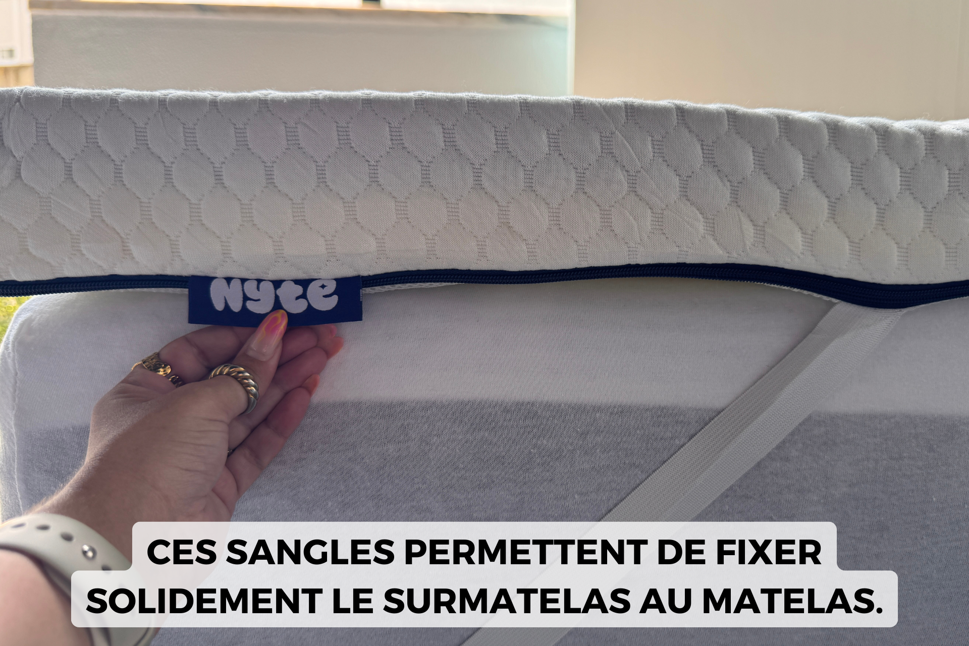 nyte surmatelas cosy max sangles